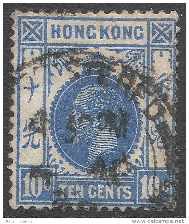 Hong Kong. 1921-37 KGV. 10c Used. Mult Script CA W/M SG 124 - Usati