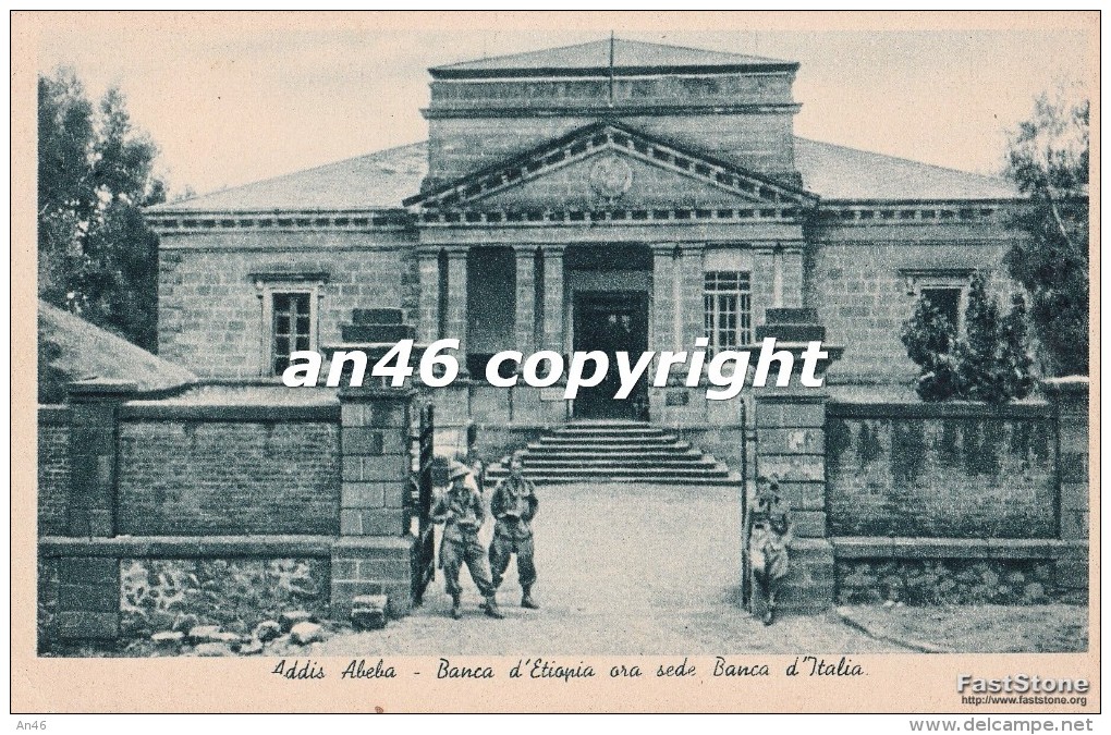 ADDIS ABEBA-BANCA D'ETIOPIA ORA SEDE BANCA D'ITALIA-OTTIMA CONSERVAZIONE-2 SCAN- - Ethiopie