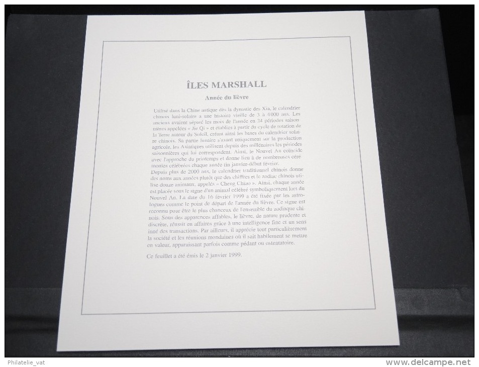 ILES MARSHALL - Bloc Luxe Avec Texte Explicatif - Belle Qualité - À Voir -  N° 11804 - Marshall