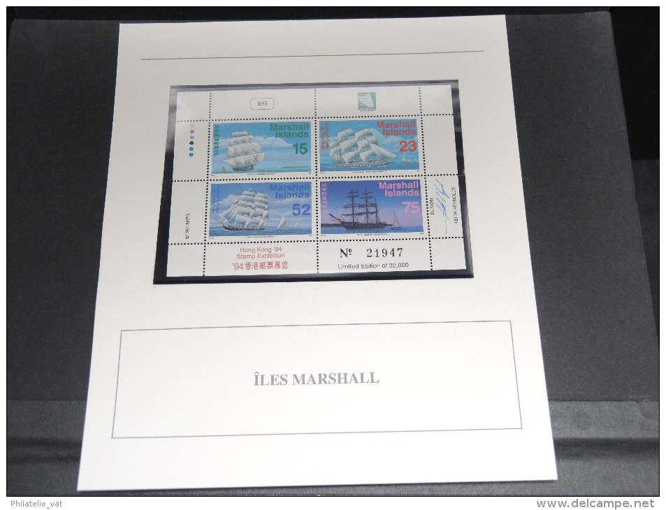 ILES MARSHALL - Bloc Luxe Avec Texte Explicatif - Belle Qualité - À Voir -  N° 11805 - Marshall
