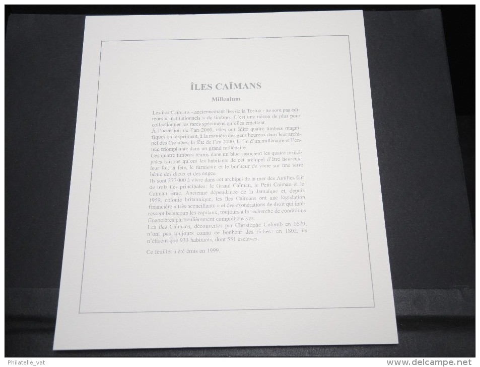 ILES CAIMANS - Bloc Luxe Avec Texte Explicatif - Belle Qualité - À Voir -  N° 11809 - Cayman Islands