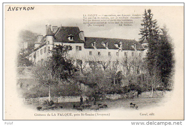 Chateau De LA FALQUE , Près St Géniez - Poeme De Ed. Raihac (85399) - Autres & Non Classés