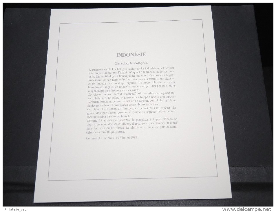 INDONESIE - Bloc Luxe Avec Texte Explicatif - Belle Qualité - À Voir -  N° 11815 - Indonésie