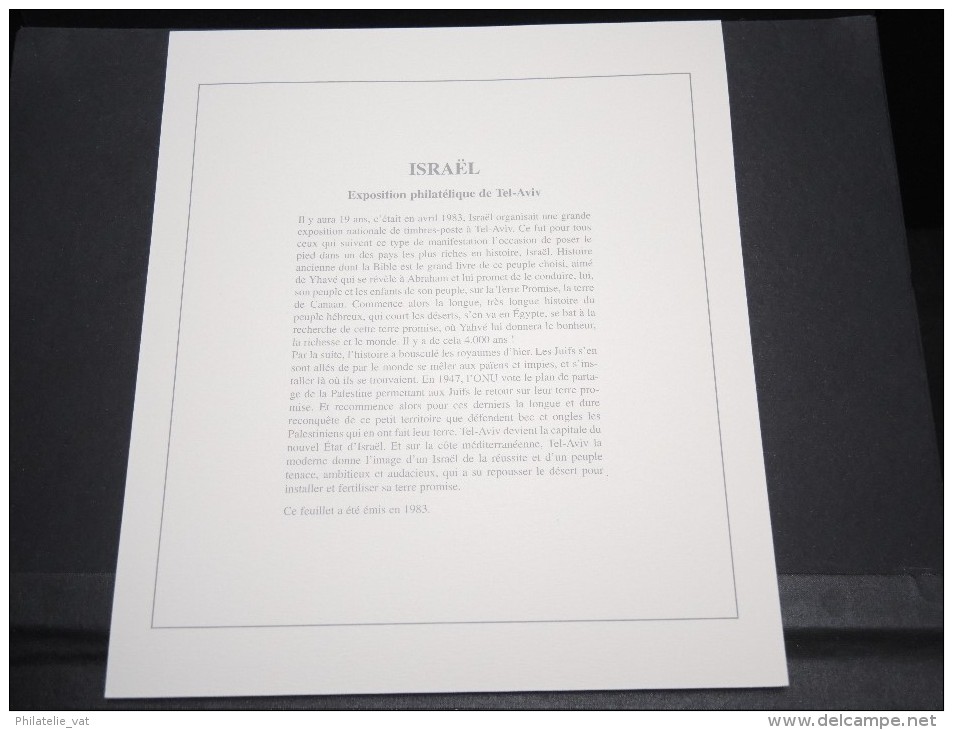 ISRAEL - Bloc Luxe Avec Texte Explicatif - Belle Qualité - À Voir -  N° 11821 - Blocks & Sheetlets