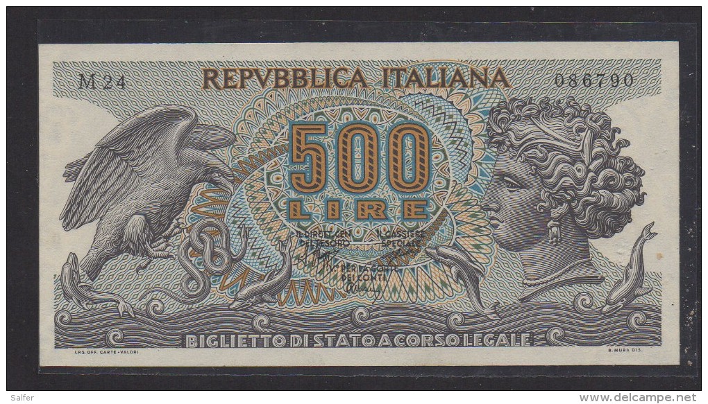 REPUBBLICA ITALIANA  L. 500 ARETUSA  SERIE M 23-2-1970  FDS - 5000 Lire