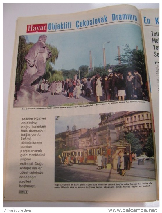 AC - CZECHOSLOVAKIA DRAMA 29 AUGUST 1968 HAYAT MAGAZINE FROM TURKEY