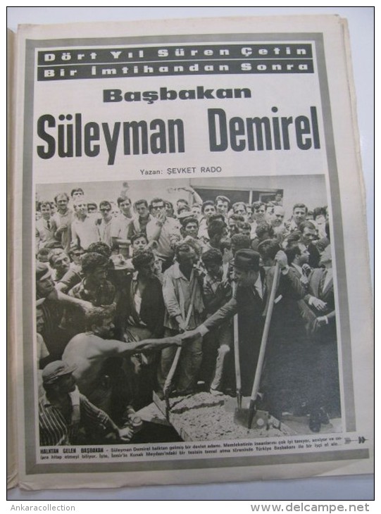 AC - SULEYMAN DEMIREL PRIME MINISTER OF TURKEY HAYAT MAGAZINE 02 OCTOBER 1969 - Revues & Journaux
