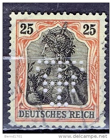 Deutsches Reich - Mi-Nr 88 I Gestempelt / Used # Perfin (B1178) - Gebraucht