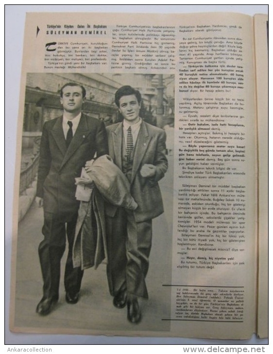 AC - SULEYMAN DEMIREL PRIME MINISTER OF TURKEY HAYAT MAGAZINE 15 SEPTEMBER 1966 - Revues & Journaux