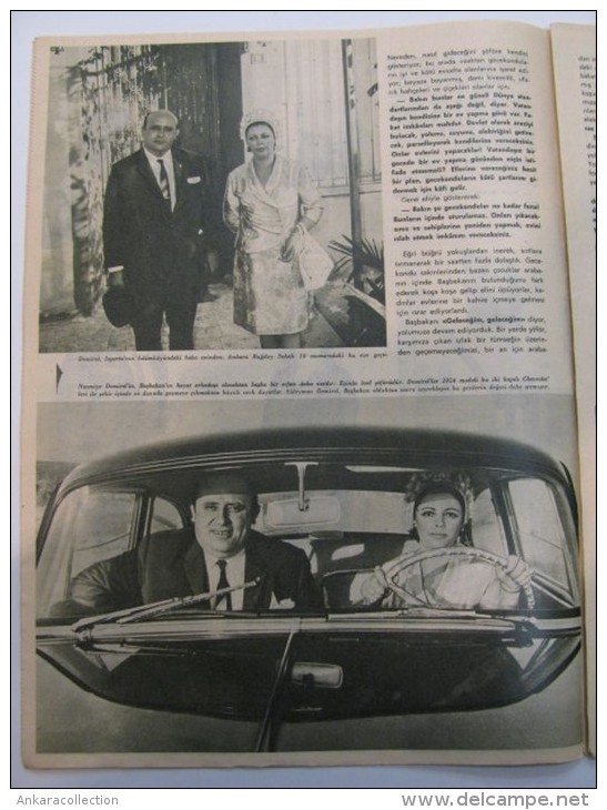AC - SULEYMAN DEMIREL PRIME MINISTER OF TURKEY HAYAT MAGAZINE 15 SEPTEMBER 1966