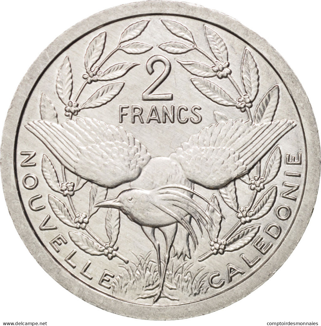 Monnaie, Nouvelle-Calédonie, 2 Francs, 1995, Paris, FDC, Aluminium, KM:14 - Nieuw-Caledonië