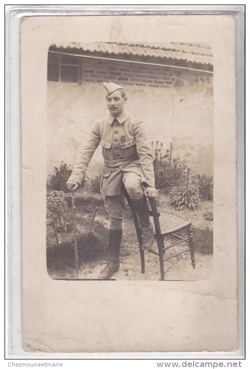 1 ER REGIMENT - CROIX DE GUERRE 1 ETOILE - CARTE PHOTO MILITAIRE - Personaggi