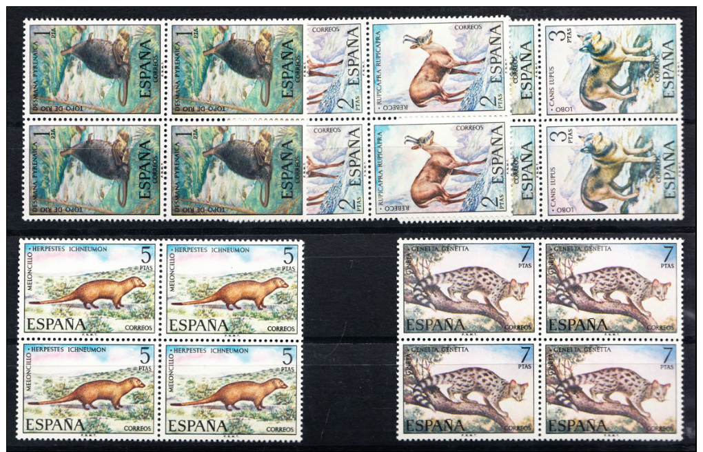 ESPAÑA 1972.EDIFIL Nº 2102/2106.FAUNA HISPANICA.BLOQUE DE 4 .NUEVO SIN CHARNELA. SES279GRANDE - Nuevos