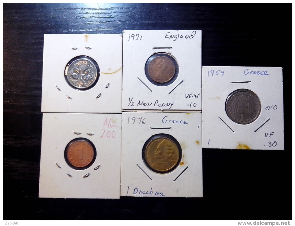 5 PIECES MIX COINS - Unclassified