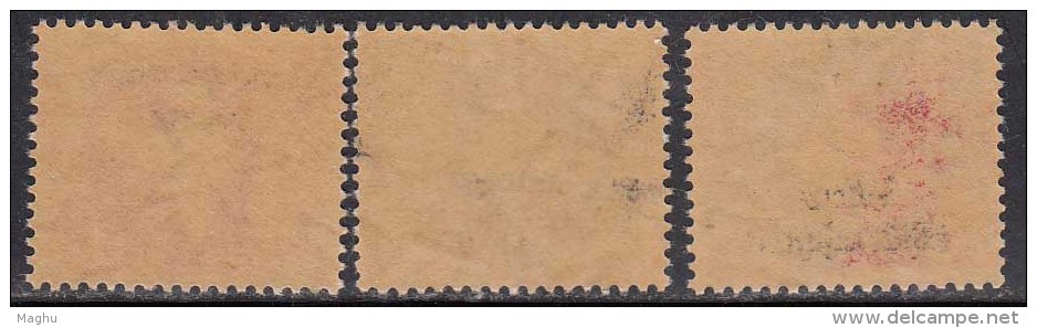 Star Watermark Series, Laos Opt. On 3v Map, India MNH 1957 - Franquicia Militar