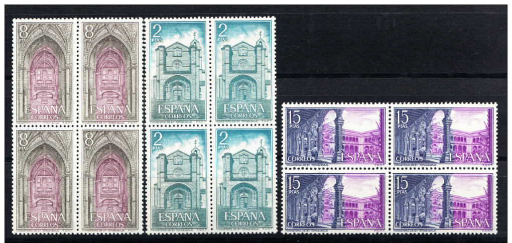 ESPAÑA 1972.EDIFIL Nº 211/213.MONASTERIO Sto.TOMAS DE AVILA .BLOQUE DE 4 .NUEVO SIN CHARNELA. SES279GRANDE - Nuevos