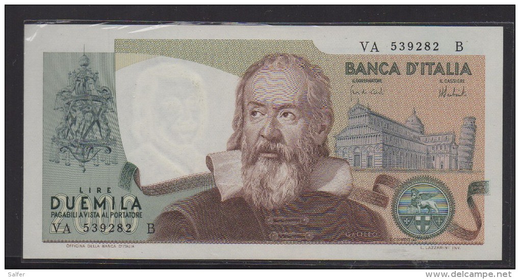 REPUBBLICA ITALIANA  L. 2000  GALILEO GALILEI   SERIE  VA  10-09-1973  FDS - 2000 Lire