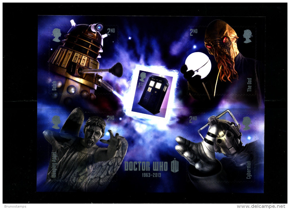 GREAT BRITAIN - 2013  DOCTOR WHO  PERF 14 1/2 X 14  MS  MINT NH - Blocks & Miniature Sheets