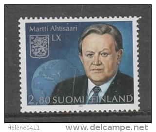 TIMBRE NEUF DE FINLANDE - 60EME ANNIVERSAIRE DU PRESIDENT MARTTI AHTISAARI N° Y&T 1357 - Altri & Non Classificati