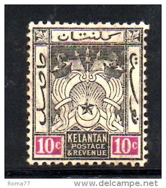 W786 - KELANTAN MALAYSIA 1911 , YVERT N. 6  * - Kelantan