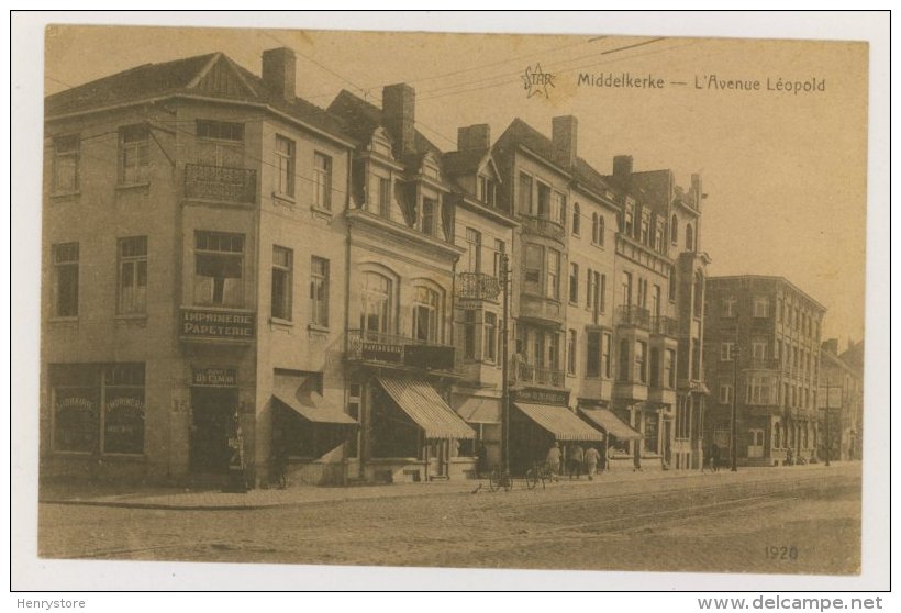 MIDDELKERKE : Avenue Léopold, 1928 - Papeterie, Imprimerie, Patisserie (f7778) - Middelkerke