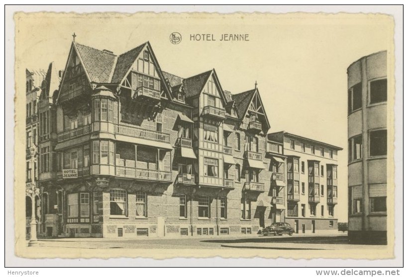 MIDDELKERKE : Hôtel Jeanne, 1950 - Pub De L'Hôtel Au Dos (f7783) - Middelkerke