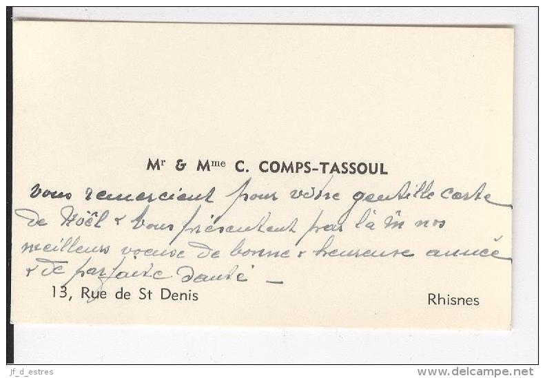 Cartes De Visite AS Comps-Tassoul Rhisnes, Vers 1955 - Cartes De Visite