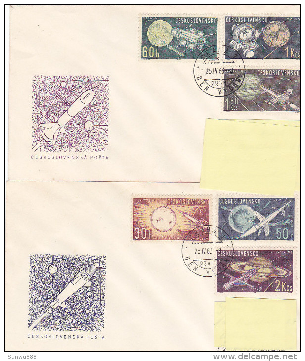 FDC - 1973 Exploration Espace Space (lot Of 2) - FDC