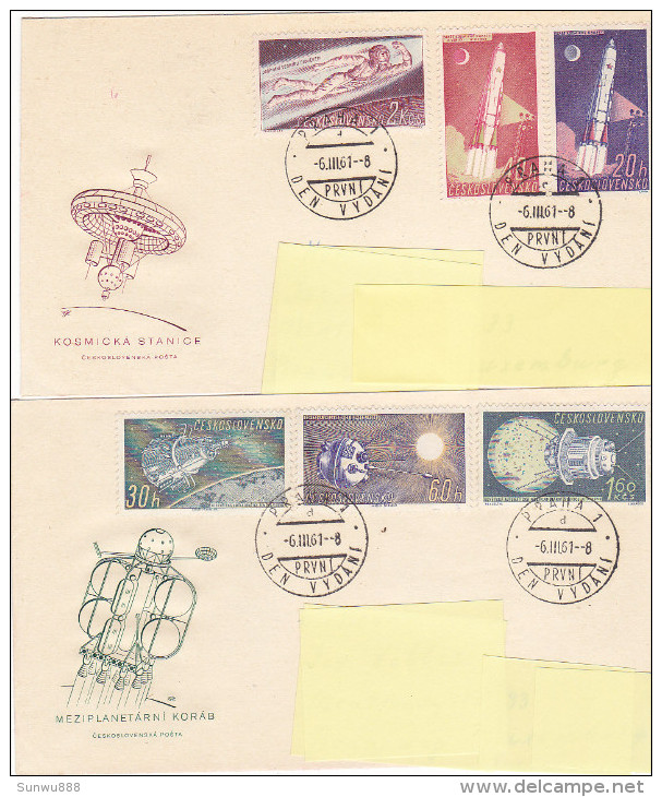 FDC - 1961 Exploration Espace Space (lot Of 2) - FDC