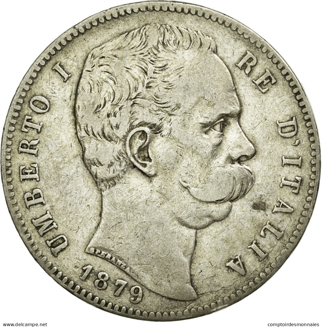 Monnaie, Italie, Umberto I, 5 Lire, 1879, Rome, Ottawa, TTB, Argent, KM:20 - 1878-1900 : Umberto I