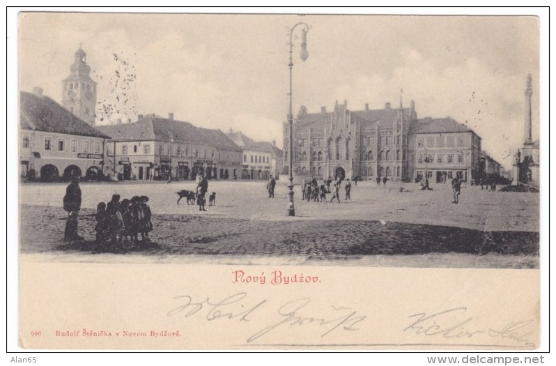 Novy Bydzov Nov&yacute; BydÅ¾ov  Czech Republic, Town Square, C1890s Vintage Postcard - Czech Republic