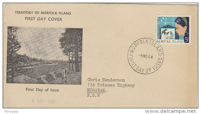 Norfolk Island 1964 Christmas FDC - Isola Norfolk