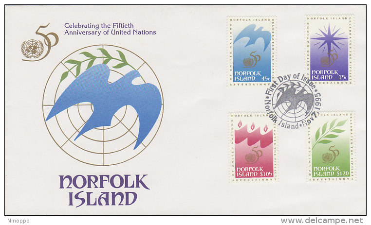 Norfolk Island 1995 50th Anniversary United Nations FDC - Norfolk Island