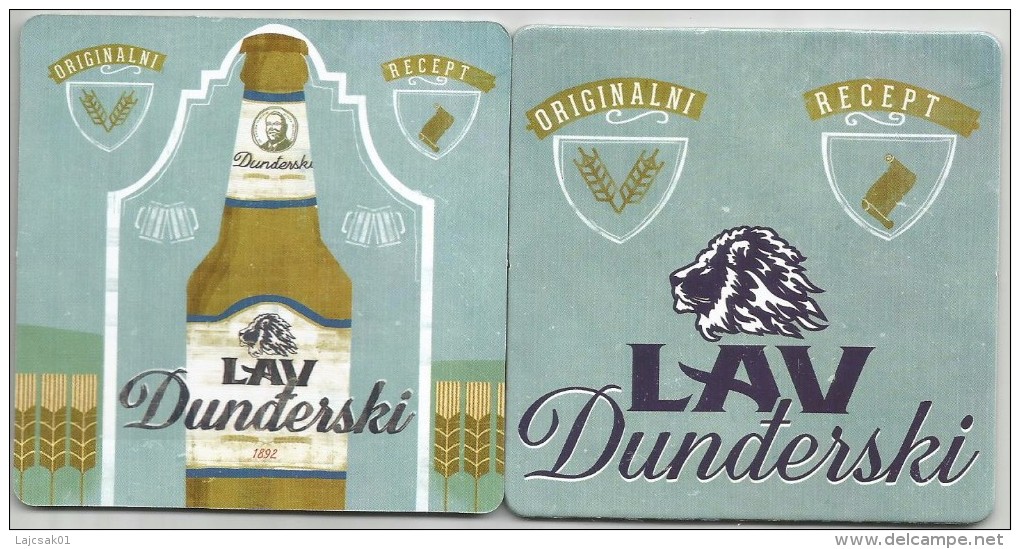 LAV DUNDJERSKI  New Beer Mat From Serbia Carlsberg Serbia Brewery - Sous-bocks