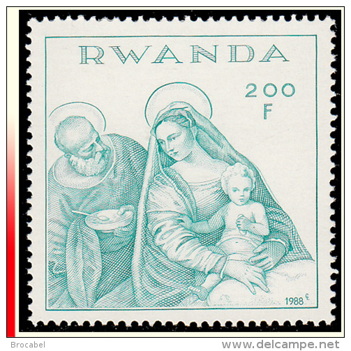 Rwanda 1337** Noel "La Vierge à La Soupe" Veronese  MNH - Unused Stamps