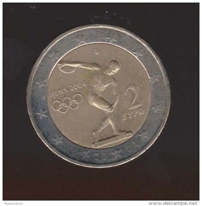 G 488) Griechenland 2004, 2 EURO Gebraucht, Olympische Spiele Athen, Diskuswerfer - Grèce