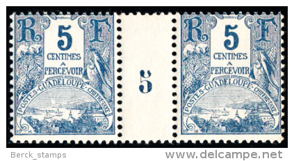 GUADELOUPE - Taxe N° 15 - 5c Bleu - Baie De Gustavia - Millésime 5 - Luxe. - Impuestos