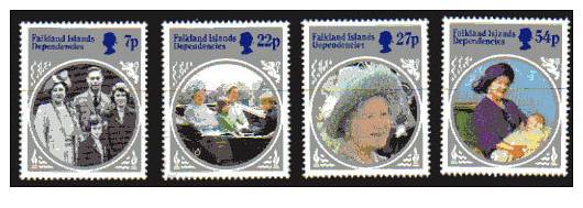 Falkland Dépendances : Georgie Du Sud N°145 / 48 XX 85ème Ann. De La Reine- Mère Elisabeth, Les 4 Vals Ss Charnière, TB - Südgeorgien
