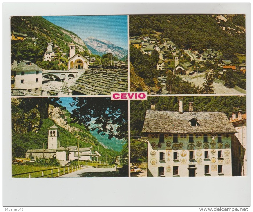 CPSM CEVIO (Suisse-Tessin) - Valle Maggia 4 Vues - Cevio