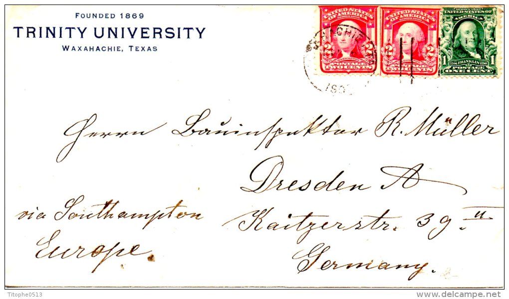 USA. N°158 Sur Enveloppe Ayant Circulé En 1907. George Washington. - George Washington