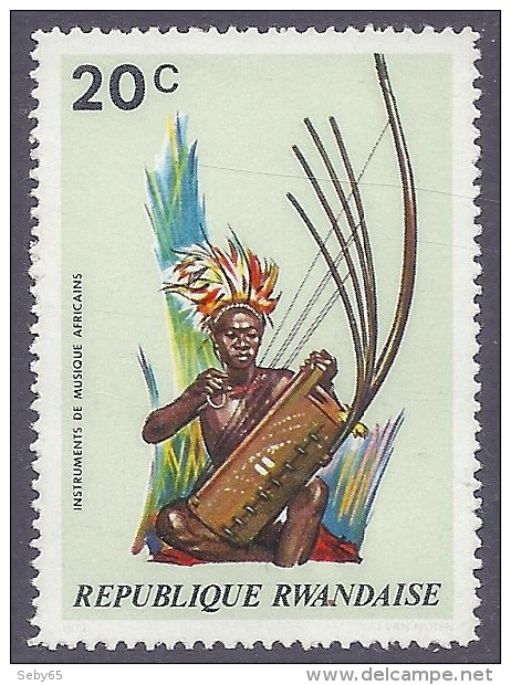 Rwanda 1973  - Musical Traditional Instruments, Art, Tourism, African Music, Musica Tradizionale Africana MNH - Nuovi