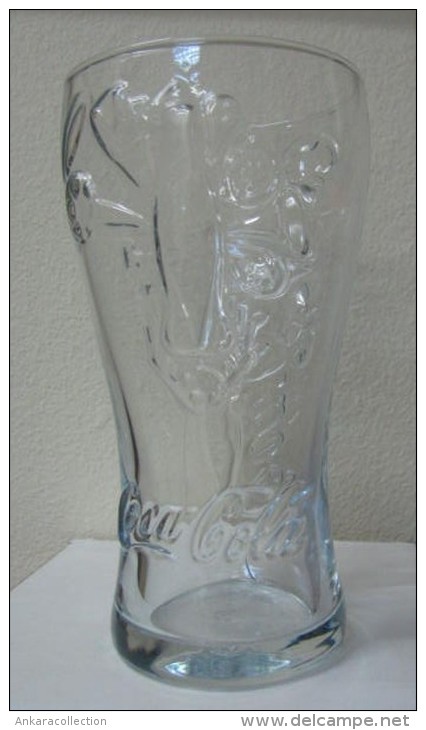 AC - COCA COLA - BOTTLE ILLUSTRATED CLEAR RARE GLASS FROM TURKEY - Tasses, Gobelets, Verres