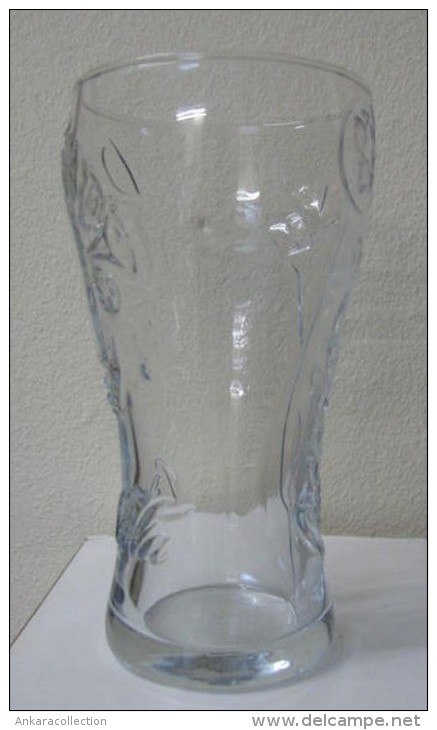 AC - COCA COLA - BOTTLE ILLUSTRATED CLEAR RARE GLASS FROM TURKEY - Kopjes, Bekers & Glazen