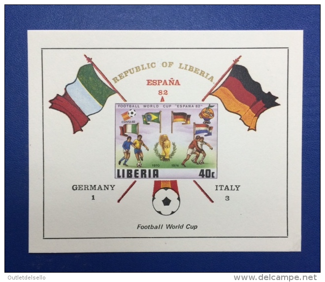 Fussball / Soccer - Coupe Du Monde 1982: Liberia Ex6 Bl Auf Karton - 1982 – Espagne