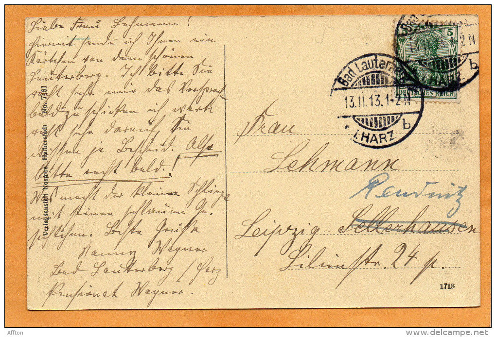 Lauterberg I H Germany 1913 Postcard Mailed - Bad Lauterberg