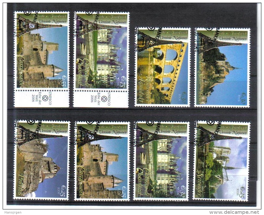 ESS338 UNO WIEN  2006  MICHL 467/68 + 669/74  Bogen+MH Marken Used / Gestempelt - Used Stamps