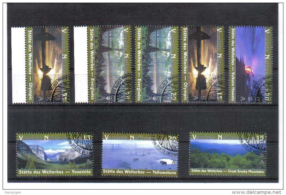 ESS332 UNO WIEN 2003 UNESCO-WELTERBE U. S . A  MICHL 397/98 Und 399/404 Aus Bogen+Markenheftchen Gestempelt SIEHE ABBILD - Used Stamps