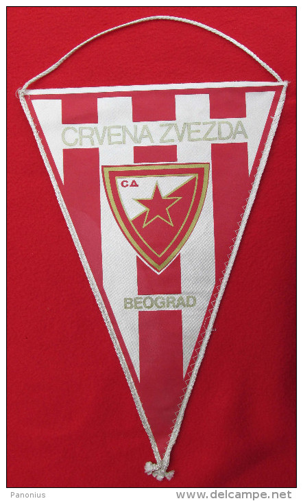 FOOTBALL / SOCCER / FUTBOL / CALCIO - FK CRVENA ZVEZDA RED STAR, Belgrade, Serbia, Vintage Big Pennant, Wimpel - Habillement, Souvenirs & Autres