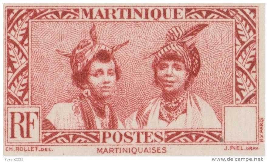 Martinique 1933 Y&T 139. Petite épreuve D'atelier De Décomposition, Sans Valeur Faciale. Martiniquaises - Sonstige & Ohne Zuordnung