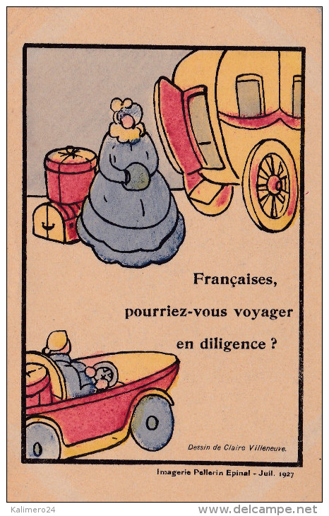 - ILLUSTRATEUR - Ligue D´Action Féminine Pour Le Suffrage , Carte Politique , Francaises ,reviendrez Vous à La La Dilige - Other & Unclassified